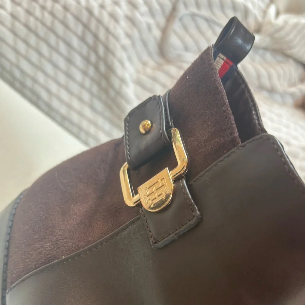 Tommy Hilfiger Brown Leather Boots